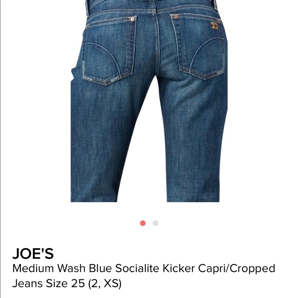 Medium wash cropped jeans